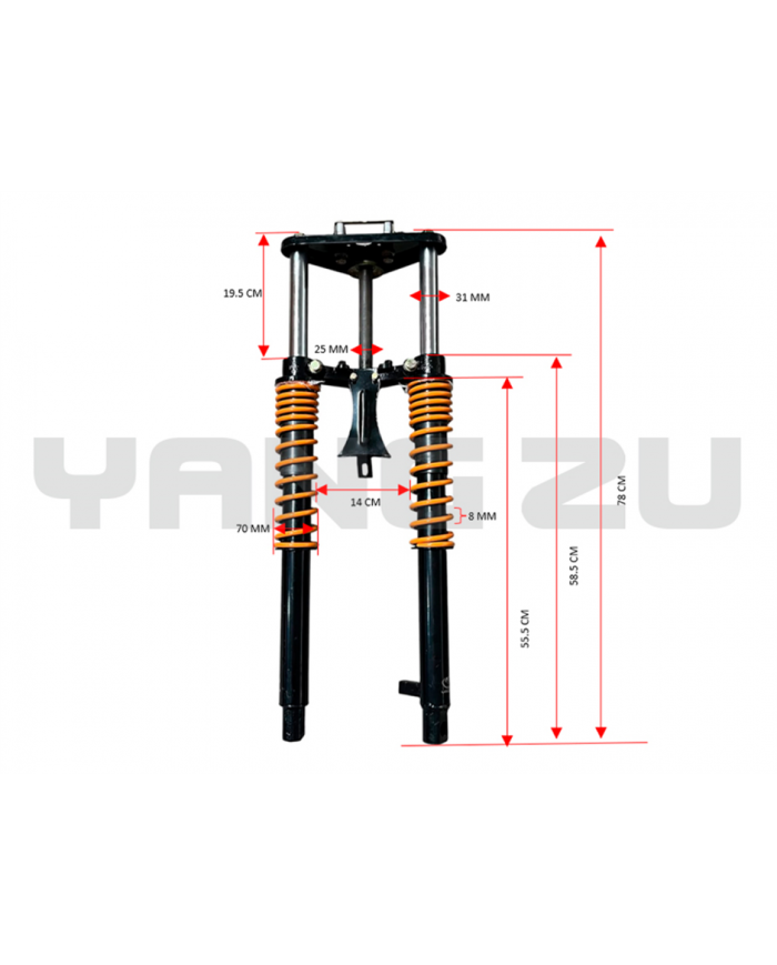 TELESCOPICO R/L CARGUERO ZS200 C/BASE AMAR-ROJ