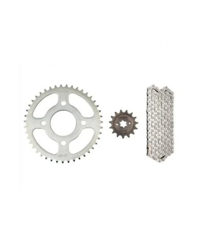KIT ARRASTRE PULSAR135 428H-132 43T/15T CROMADO PREMIUN SFX