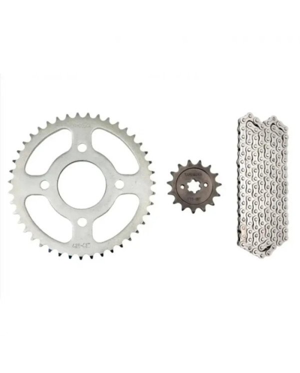 KIT ARRASTRE PULSAR135 428H-132 43T/15T CROMADO PREMIUN SFX