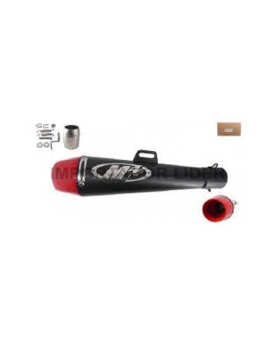 TUBO DE ESCAPE DEPORTIVO M4 NEGRO/ROJO B64 SET - STD