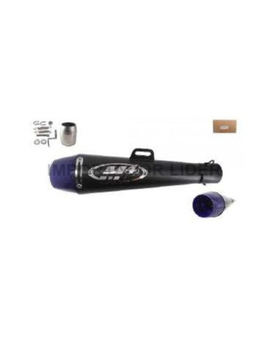 TUBO DE ESCAPE DEPORTIVO M4 NEGRO/AZUL B63 SET - STD