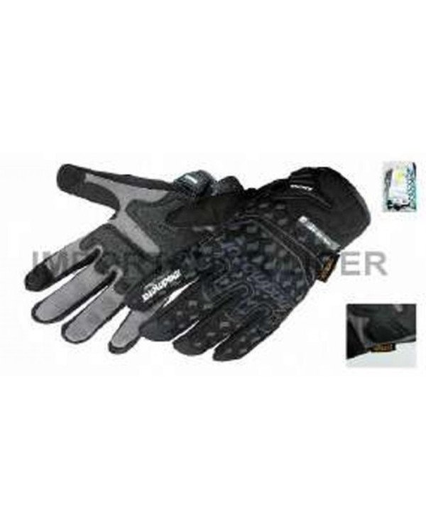 GUANTES LARGOS MT-40 NEGRO REFLECTIVOS MADMOTOR PAR - XL