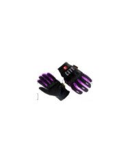 GUANTES LARGOS MAD-07E LILA/NEGRO MADMOTOR PAR - S