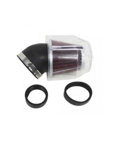 FILTRO AIRE CONICO 45MM CURVO UNIVERSAL TRANSPARENTE BJR
