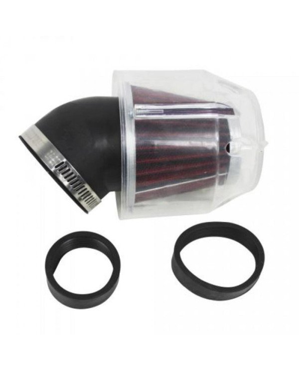 FILTRO AIRE CONICO 45MM CURVO UNIVERSAL TRANSPARENTE BJR