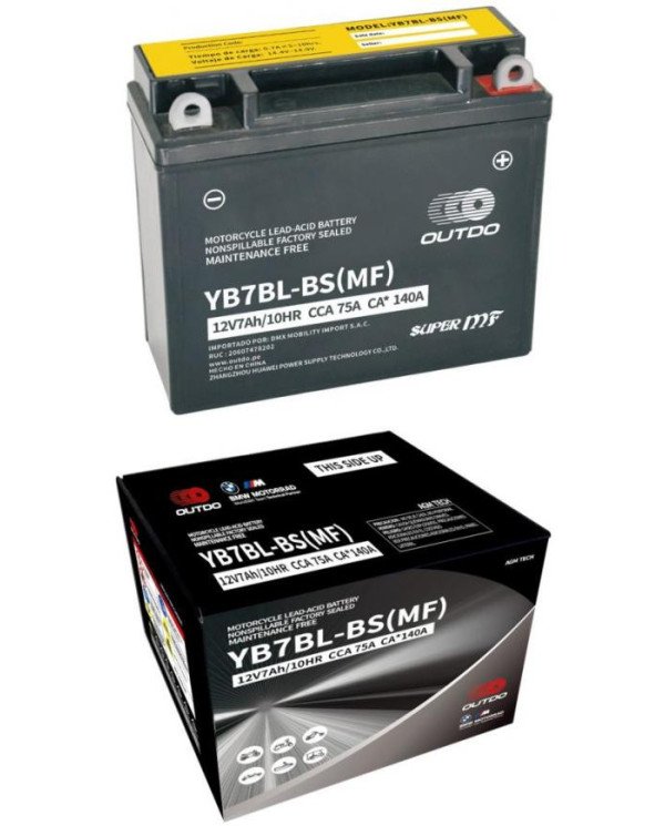 BATERIA 12V 12N7A-3A SECA DELGADA OUTDO (YB7BL-BS)