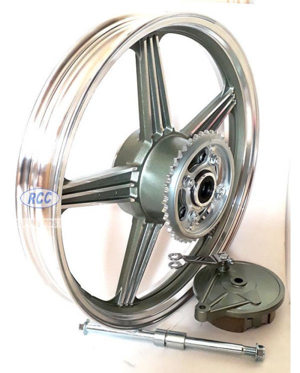 ARO ALUM. 2.15-18 POST ESTRE. 42T VERDE/PLATINA RCC