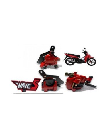 CALIPER COMPLETO CON PASTILLAS Y BASE WAVE 110S