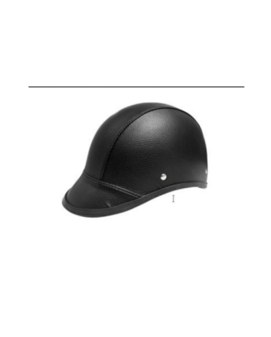 CASCO POLICIA FORRADO CUERO NEGRO