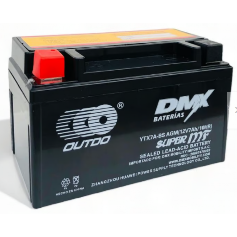 BATERIA 12V YTX7A-BS SECA OUTDO (UTX7A-BS)