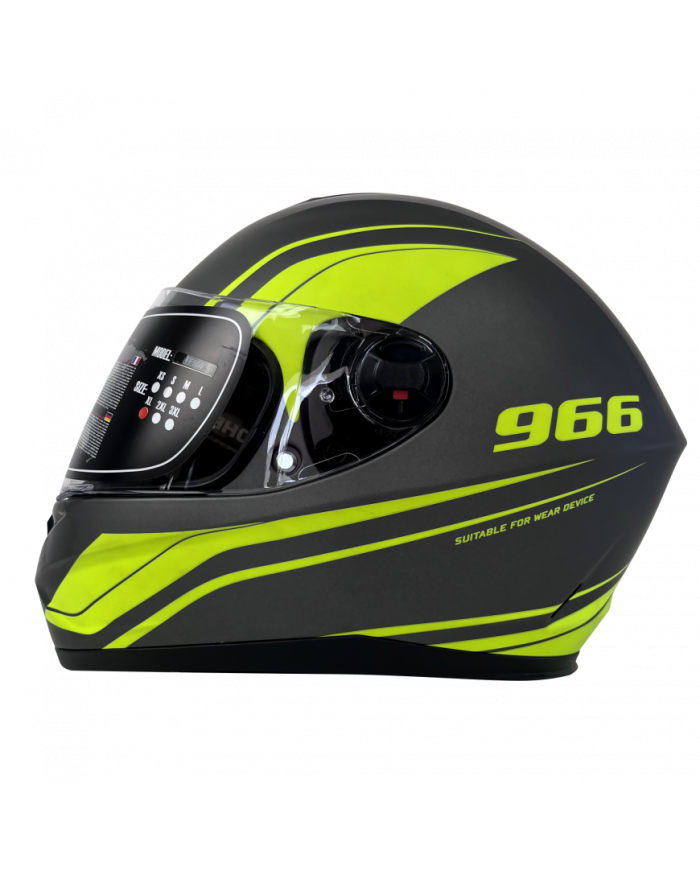 CASCO YOHE INTEGRAL FF966 NG/MAT-RJ/BL-NG/GR L,XL