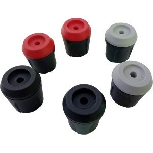 TOPES DE SLIDER NYLON E ENTRADAS GRIS-ROJO-NEGRO LEOSPARTS